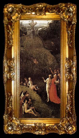 framed  Jheronimus Bosch The blessed in the Terrestrial Paradise, ta009-2